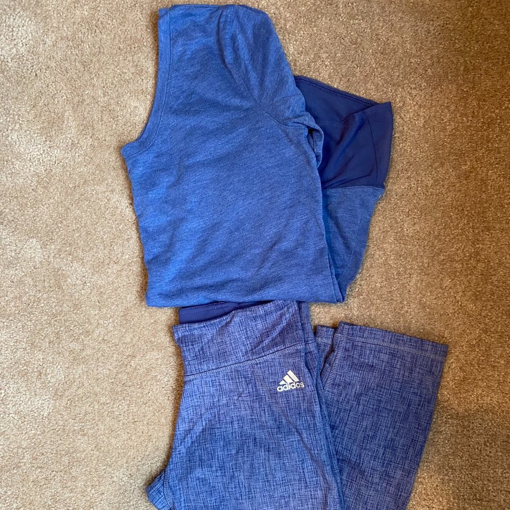 Royal Blue Adidas Climalite Workout Set